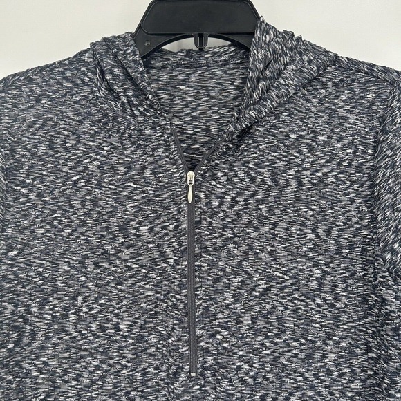 Lucy Gray 1/4 Zip Hoodie Pullover Long Sleeve Stretch Active Athletic Size M - Picture 2 of 7